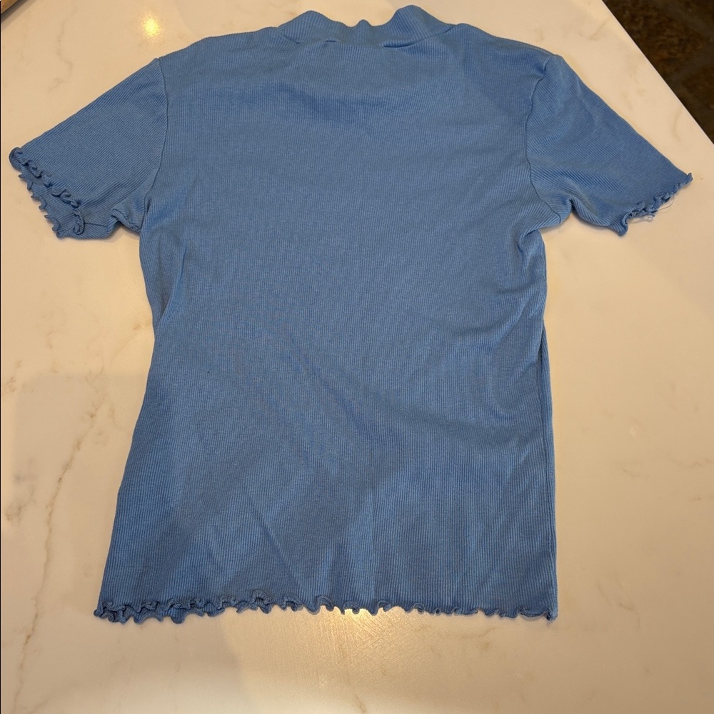 Scotch & Soda Light Blue Ribbed Top - Picture 4 of 4